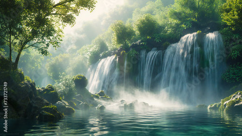 A beautifull waterfall in the forest