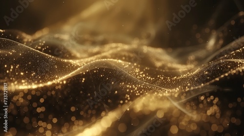 Luminous Particle Dance Abstract Background Symbolizing Digital Technology Connection