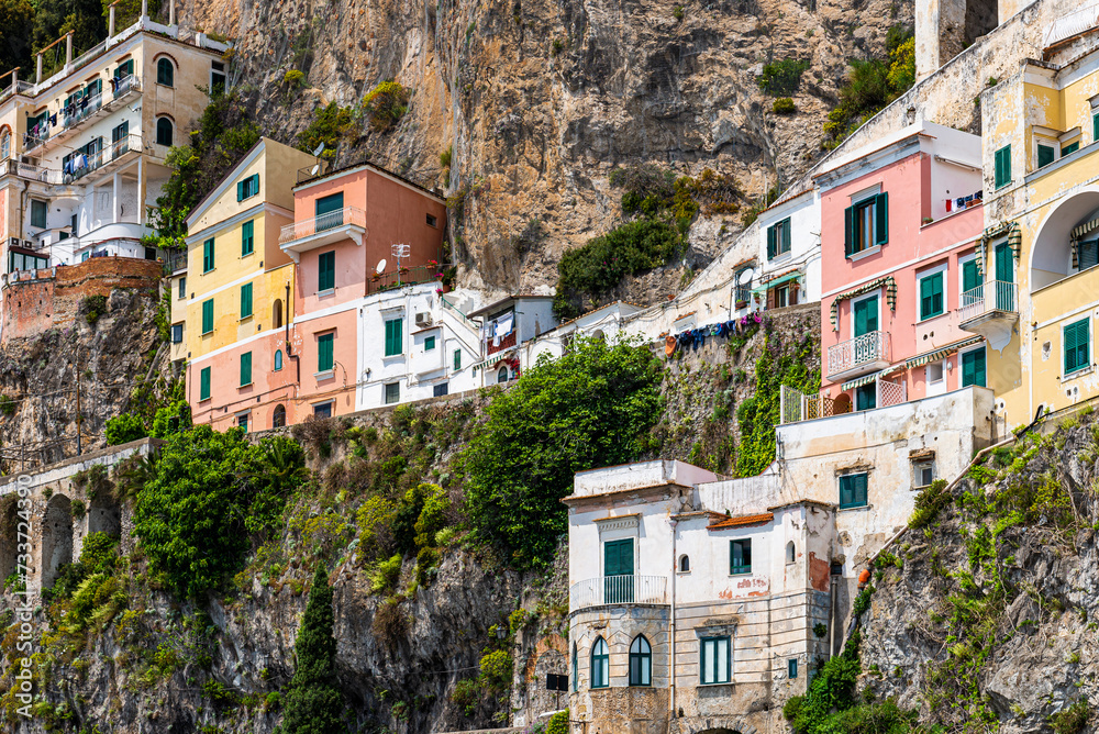 The city of Amalfi, on the Amalfi coast, Italy