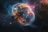 Abstract galaxy space nebula background . 