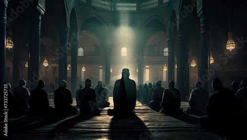 A man engaged in prayer, illustrating the essence of Ramadan Kareem.
