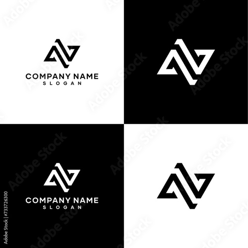 letter va logo design icon template