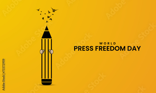 World Press Freedom Day or World Press Day. 3D illustration