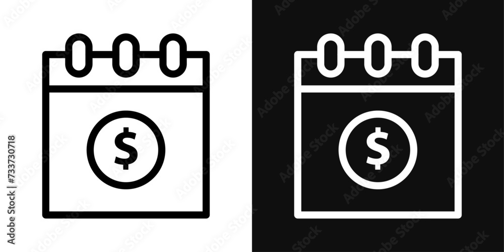 Salary Day Icon Set. Vector Illustration