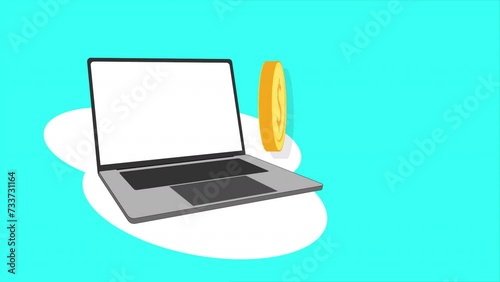 Animated video about internet banking. This video is suitable for purposes, mobile banking applications, online payments, wireless money transactions, virtual wallets, website animations