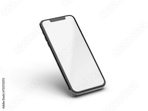 collection of new smartphone mockup blank screen isolated with on white background.