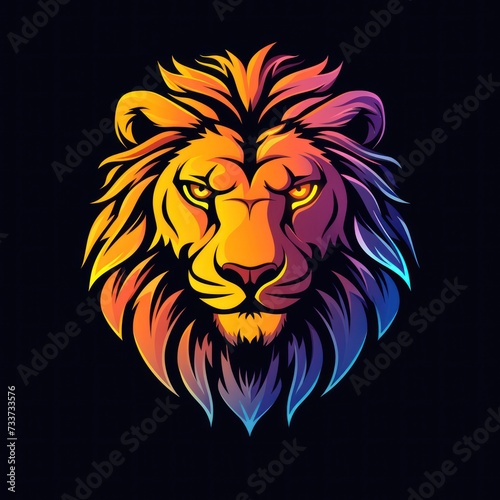 Logo illustration of a  Lion  ver11