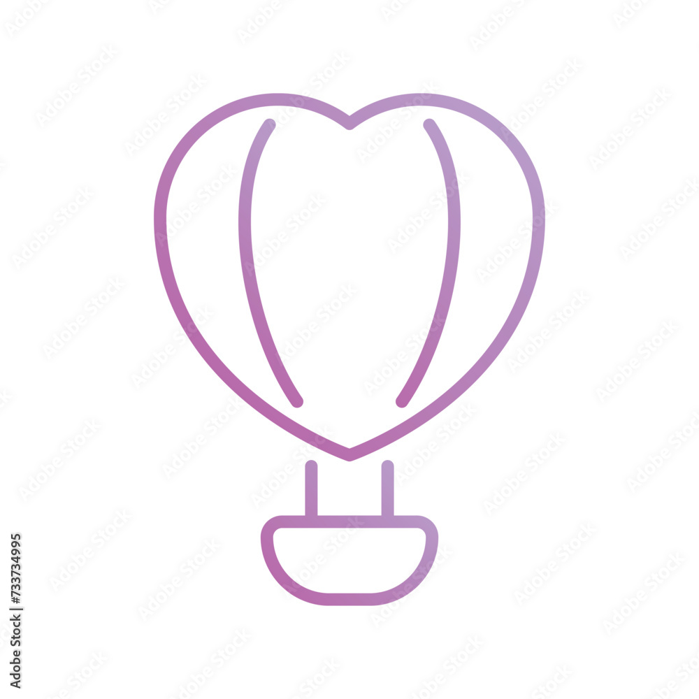 hot air balloon icon with white background vector stock illustration hot air balloon icon with white background vector stock illustration