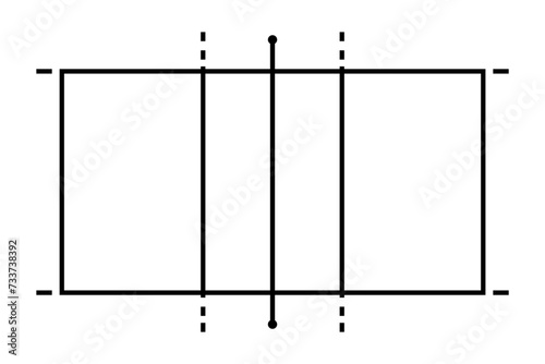 Volleyball field, court sport background