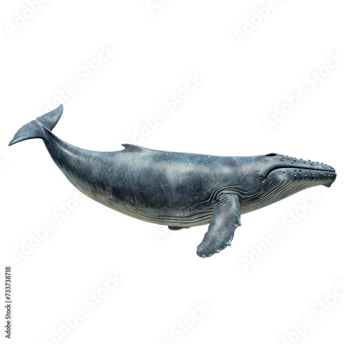 Blue whale on transparency background PNG