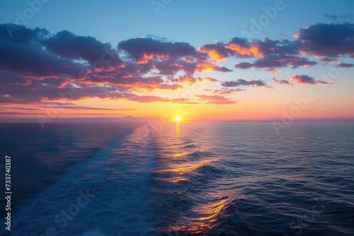 dawn at sea