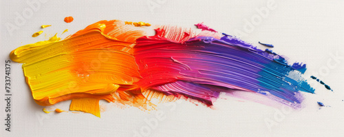 Close-Up of a Paintbrush With Various Colors of Paint