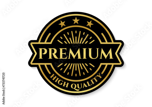 Premium logo, label or badge. High quality symbol. Vector illustration. 