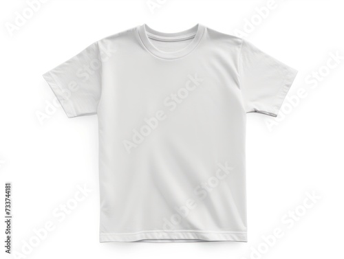 Isolated fold white blank fold T-shirt product for design concept mock up.