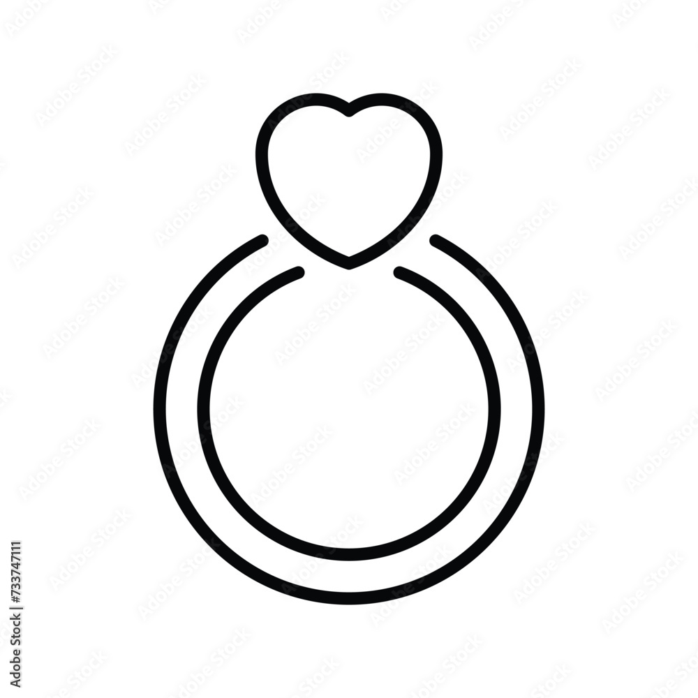 ring icon with white background vector stock illustration