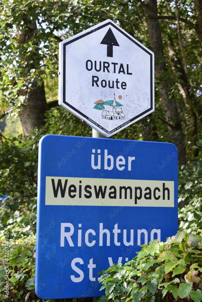 Ourtal valley route sign