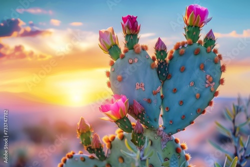 single cactus defies the harsh desert landscape
