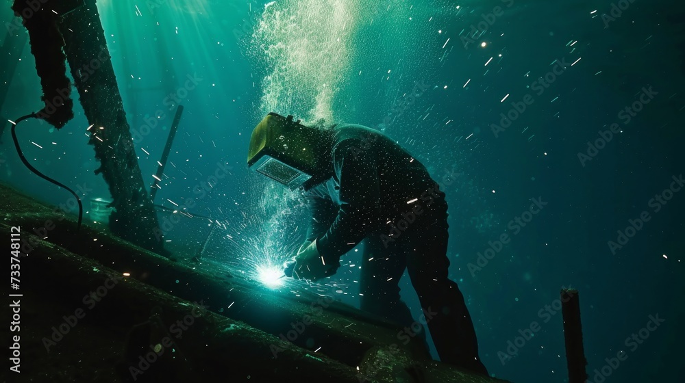Welding underwater, welding industry