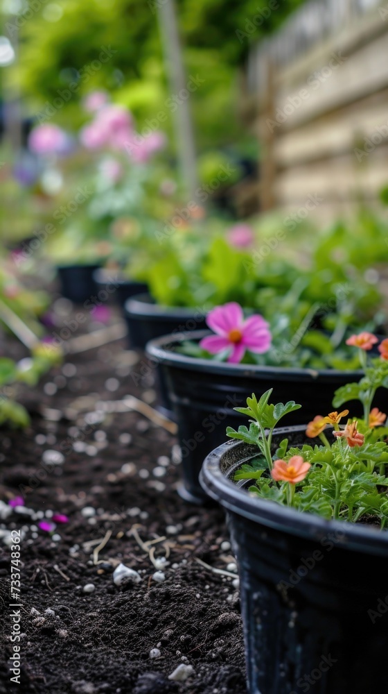 Gardening spring activities. Vertical background Gardening spring activities. Vertical background