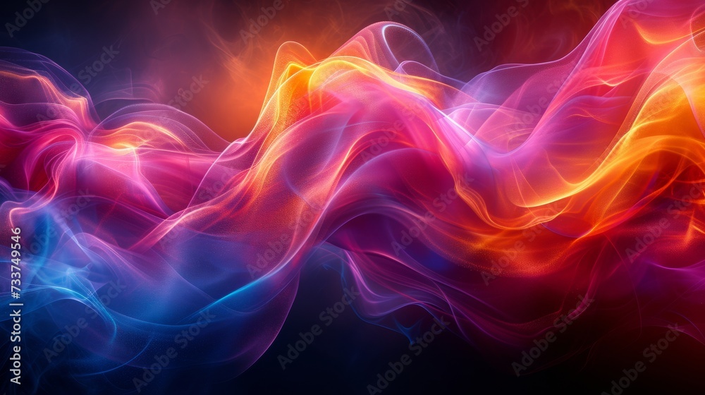 Colorful Abstract Background on a Black Background