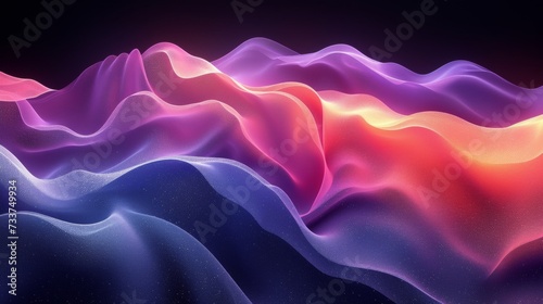 Fluid Neon Waves in Abstract Design