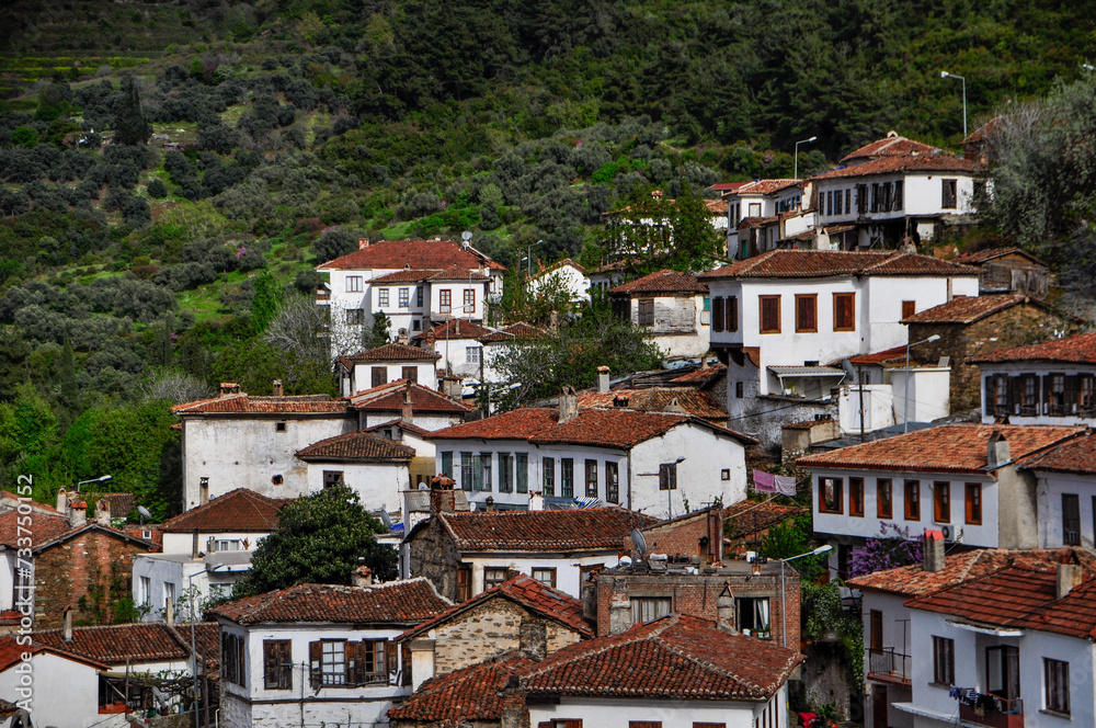 view of the village of sirince, izmir