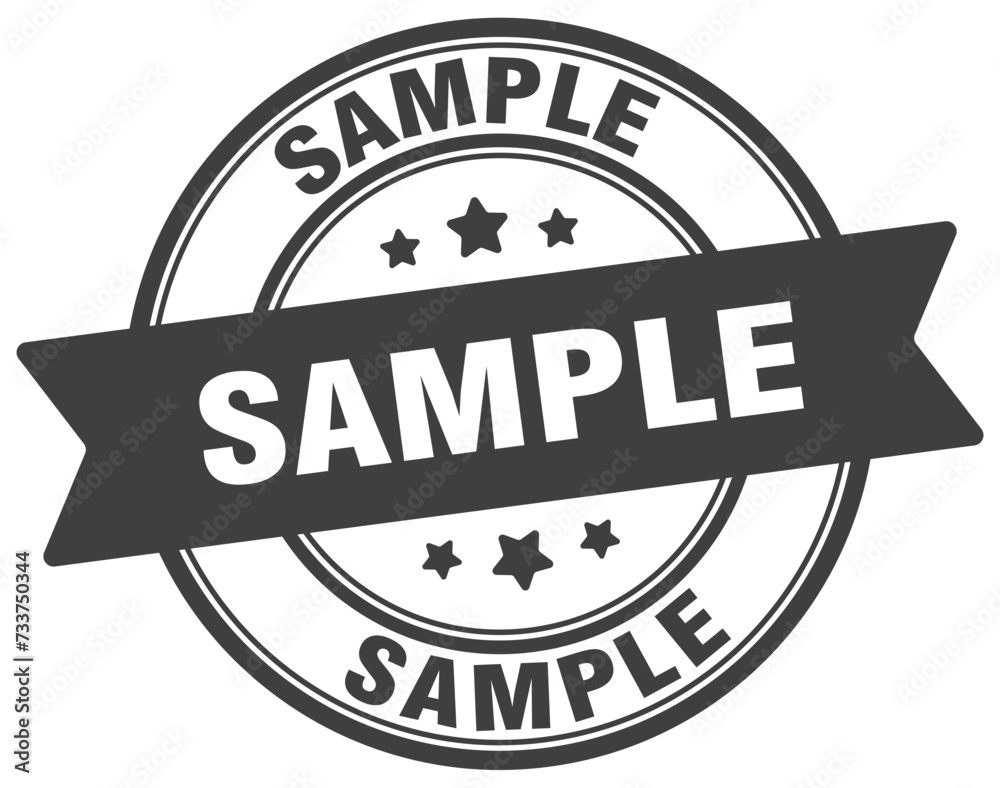 sample stamp. sample label on transparent background. round sign sample stamp. sample label on transparent background. round sign