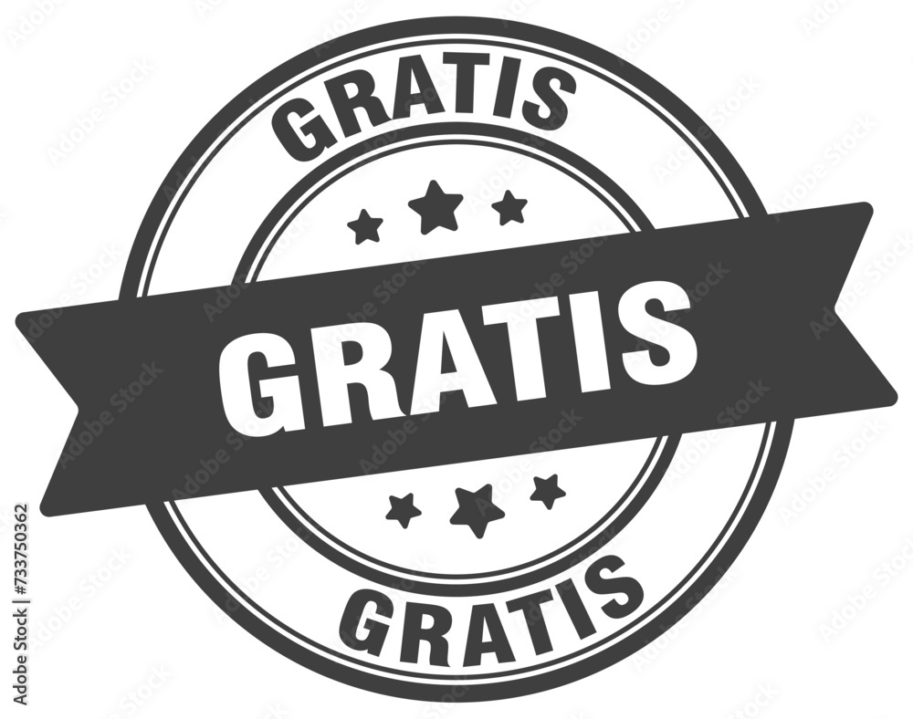 Fototapeta premium gratis stamp. gratis label on transparent background. round sign