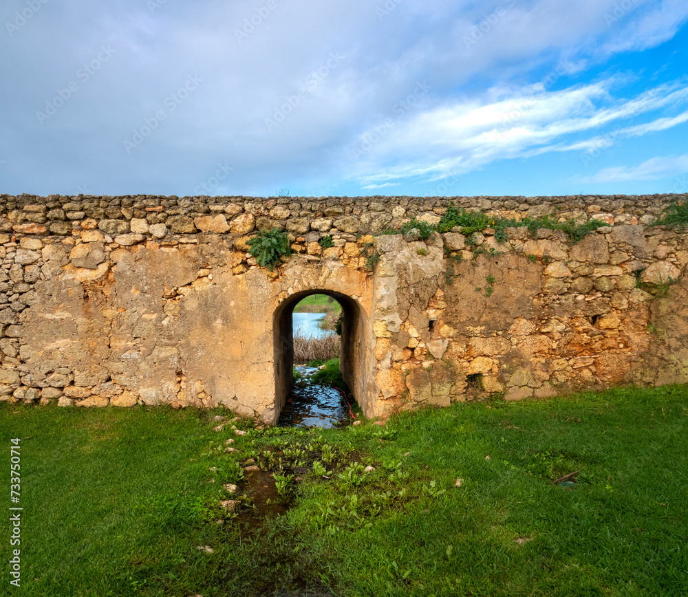 Ancient rural bridge in the in Algarve region of Portugal