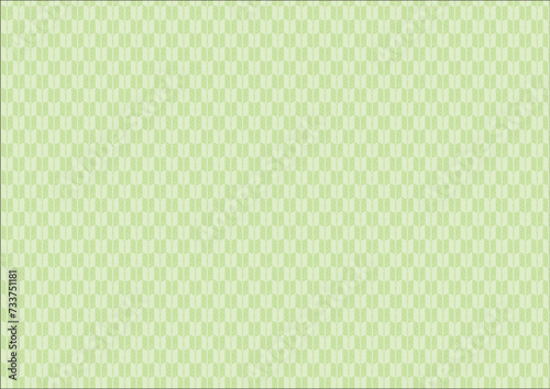 日本の伝統紋様 矢絣のシームレスパターン 緑