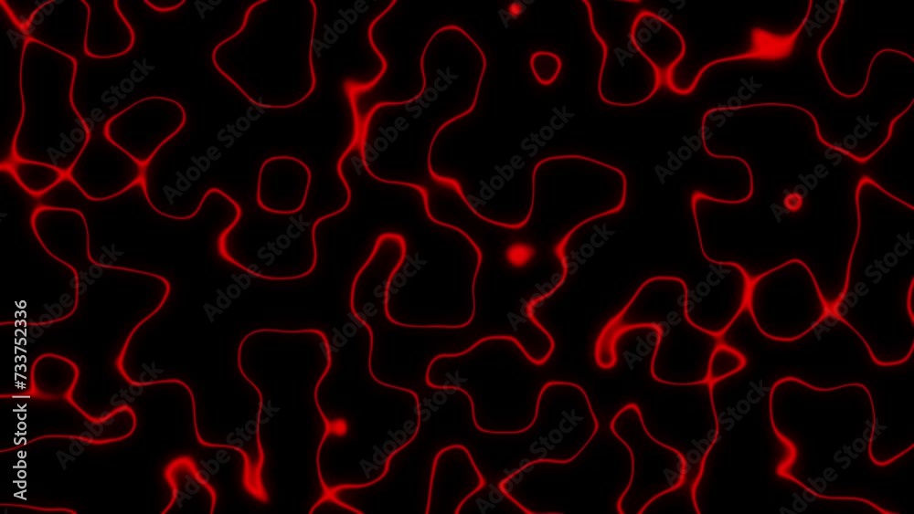 Abstract animated outline topographic contour map. Moving waves on a black background. Red color lines 4K looped animation Abstract animated outline topographic contour map. Moving waves on a black background. Red color lines 4K looped animation