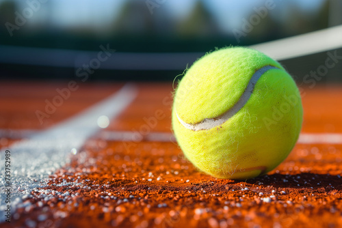 tennis ball on the court © Anastasiia Trembach