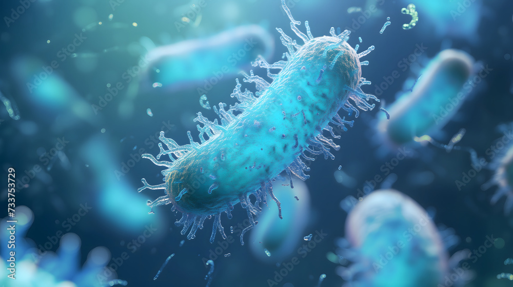 cyan colored bacterium rod monoculture Escherichia coli cyan colored bacterium rod monoculture Escherichia coli