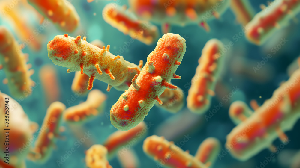 bacterium rod monoculture Escherichia coli - obrazy, fototapety, plakaty 