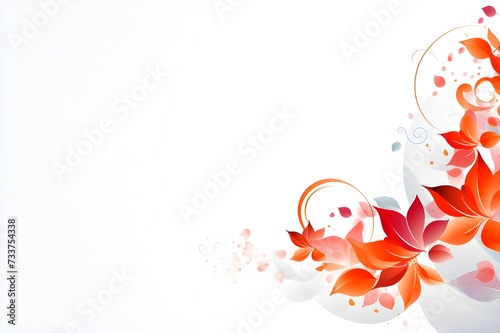 Flowers on a white background with orange flowers.