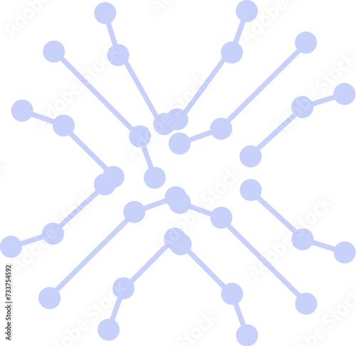 Big data web network elements. Internet network structure, abstract techno element for modern and retro technological design. Simple color vector pictogram isolated on white background