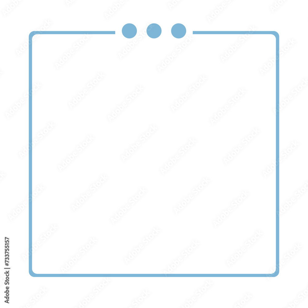 Square Text Frame with Three Dots on Top Square Text Frame with Three Dots on Top