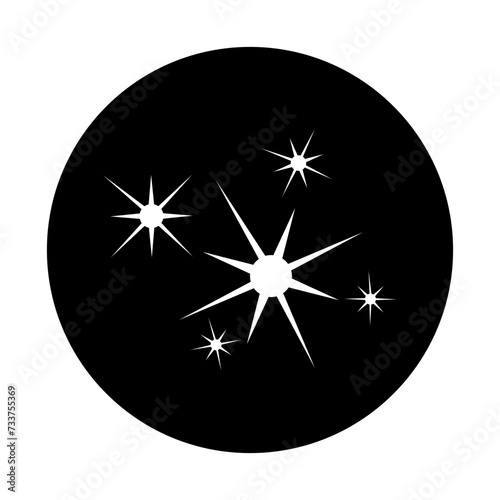 Sparkles icon vector. Twinkling stars illustration sign. Shining burst symbol. Star logo.