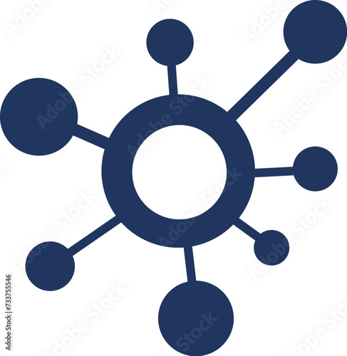 Teamwork, research, and global connections. Shared global ethos, abstract techno element for modern and retro technological design. Simple color vector pictogram isolated on white background