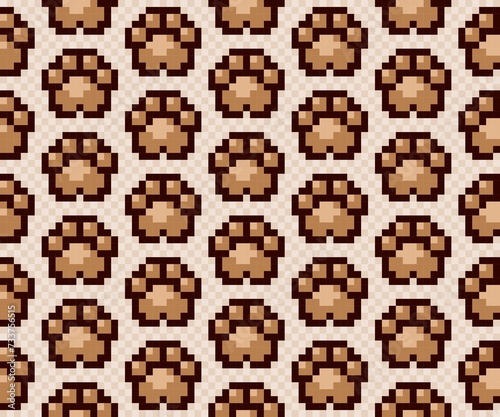 The seamless pixel background with cat footprints.