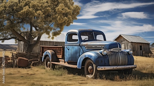 weathered old farm truck