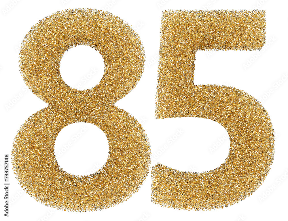 85 number gold glitter 85 number gold glitter