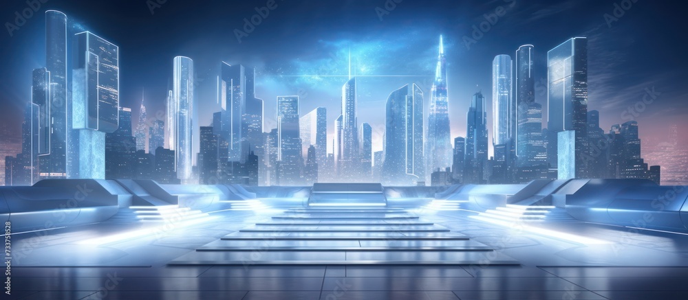 modern urban scene at night modern urban scene at night