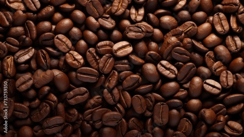 dark arabica coffee beans detail background