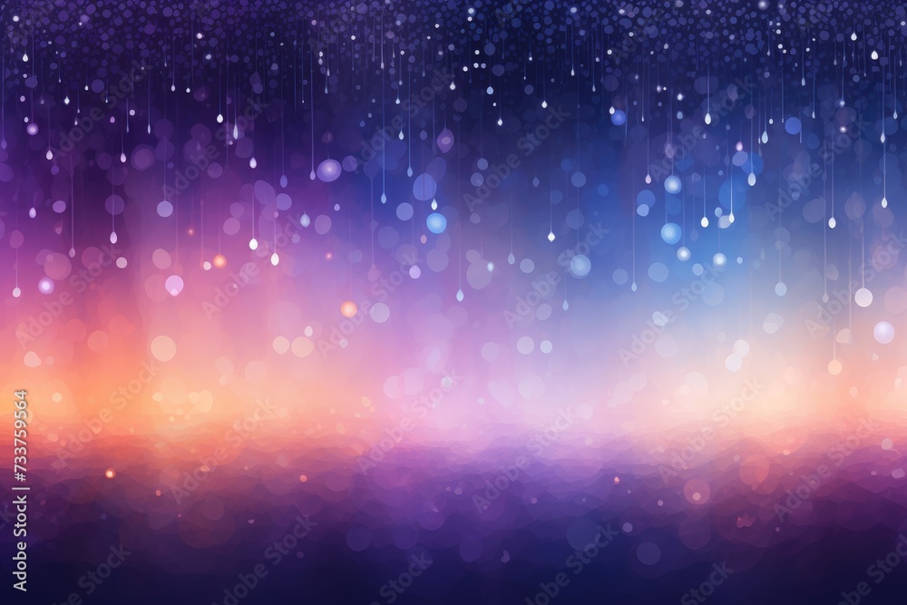 Obraz premium Abstract blue, purple, gold and pink glitter lights background. Unicorn. Circle blurred bokeh. Romantic backdrop for Valentines day, women's day, holiday or event
