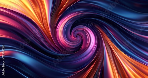 blue and orange vortex. abstract background