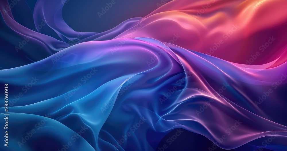 luminous silk swirl art. abstract background - obrazy, fototapety, plakaty 