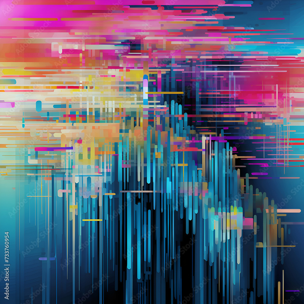 Abstract background with glitch effect.  illustration for your graphic design.