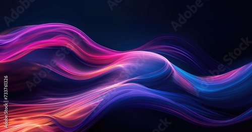 a symphony of blue and purple waves. abstract background