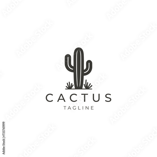 Cactus logo vector icon design template